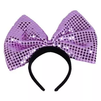 Повязка на голову из блестящих лент «People s Party», 3 шт., фиолетовая, 1 шт.