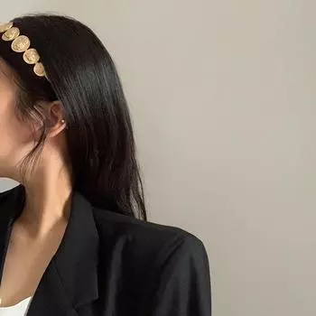 Повязка на голову из цинкового сплава Головной убор Обруч для волос Аксессуары для волос Головной убор в стиле барокко B