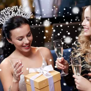 Повязка на голову из цинкового сплава, обруч для волос на день рождения королевы, повязка на голову «Это мой день рождения», женская бижутерия gold-B