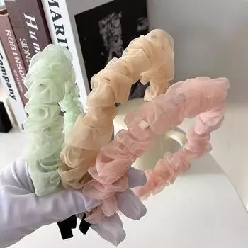 Повязка на голову из пряжи Eugen, нежная и простая, аксессуары для волос карамельных цветов, свежий и милый дизайн, повязка на голову в виде толстой кишки.