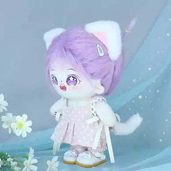 Повязка на голову куклы кошачьи уши хвост кошачьи уши хлопковая кукла животные уши аксессуары для кукол black-tail