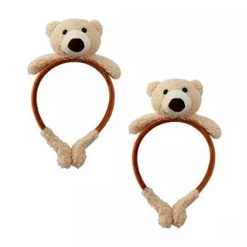 Повязка на голову Living Duo, четыре куска реквизита для жизни, день рождения, парк развлечений на Хэллоуин, повязка на голову в виде милого медведя, 2 штуки