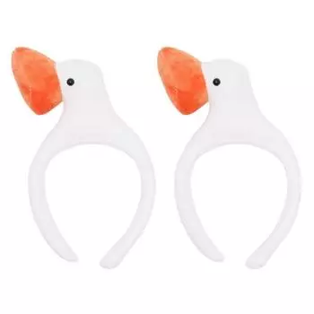 Повязка на голову Livingda Duck, комплект из 2 шт., белая, 1 комплект