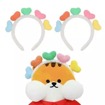 Повязка на голову Livingda Foam Heart, белая, 2 шт.