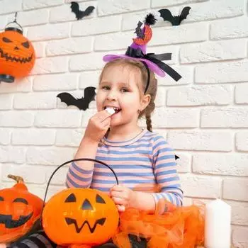 Повязка на голову на Хэллоуин в виде тыквы, демона, черепа, призрака, паутины, повязка для волос, костюм для косплея, сувениры для вечеринки C