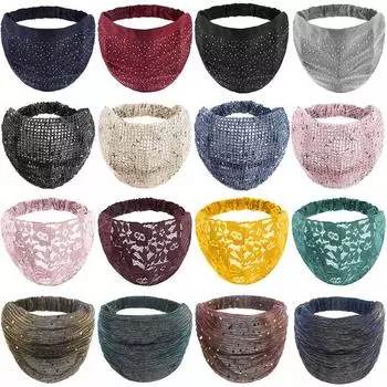 Повязка на голову, новая бандана с блестками, популярные спортивные корейские женские аксессуары для волос в виде тюрбана, женская повязка для волос, широкая эластичная повязка для фитнеса, йоги, 1 шт., ювелирный аксессуар 14