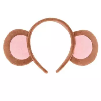 Повязка на голову «Обезьяньи ушки» для детских и взрослых маскарадных костюмов коричневый