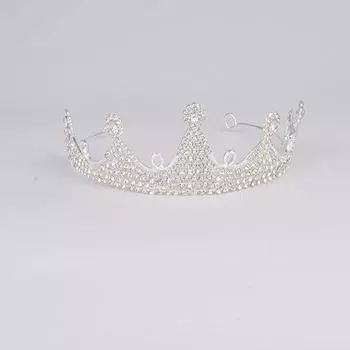 Повязка на голову принцессы с короной Кристалл повязка на голову для девочки повязка на голову для маленькой девочки повязка на голову с короной на день рождения для малыша серебряный