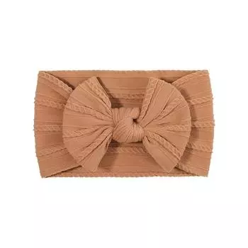 Повязка на голову с бантами PANTONE Autumn Color для девочек, эластичная повязка для волос, хлопковый бант, тюрбан, детские головные уборы, аксессуары для волос