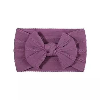 Повязка на голову с бантами PANTONE сплошного цвета для маленьких девочек, эластичная повязка для волос, хлопковый бант, тюрбан, детский головной убор, детские аксессуары для волос