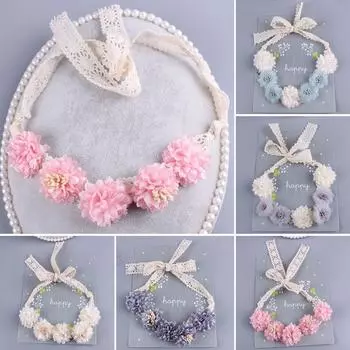 Повязка на голову с цветочным кружевом, милая повязка на голову, новая повязка для волос для новорожденных