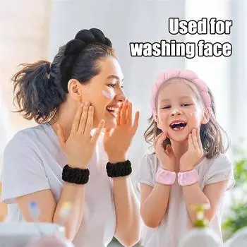 Повязка на голову с губкой для мытья лица, повязка для снятия макияжа, мягкая повязка на голову с пузырьками, популярная в Европе и Америке розовый