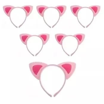 Повязка на голову с изображением кошки Livingda, милашка, 6 шт.