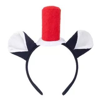 Повязка на голову с кошачьими ушками, красная шляпа с дымоходом, головной убор, костюм для косплея, комплект аксессуаров, сувениры для вечеринки One Size красный