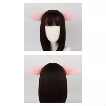 Повязка на голову с кошачьими ушками, аниме-уши животных для выступления, праздника, дня рождения фиолетовый