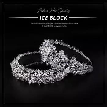 1 шт. Новая повязка на голову из ледяных блоков, европейская и американская повязка на голову в стиле барокко, аксессуар для волос, повязка на голову