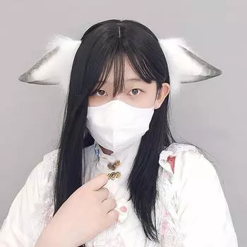 Повязка на голову с персонажем аниме для взрослых и подростков, плюшевый обруч для волос с овечьими ушками, макияж, прямая трансляция, вечерние головные уборы для косплея жёлтый