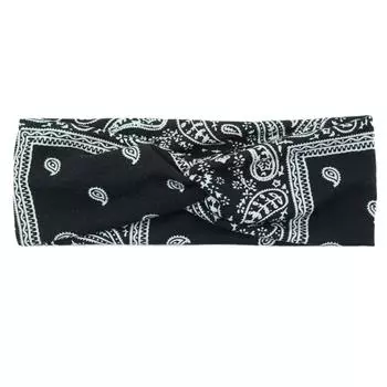 Повязка на голову с принтом и крестом, спортивная, для мытья лица, летняя, для йоги, фитнеса, аксессуары для волос, тканевая, цветочная, завязанная повязка на голову