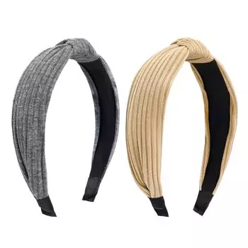 Повязка на голову с проволочной завязкой, тюрбан с узлом, повязка на голову с бантом и бантами, широкая повязка на голову, эластичная повязка на голову, аксессуары для волос для женщин One Size