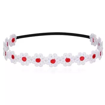 Повязка на голову с ромашками для девочек, корона из подсолнухов, цветочный венок для волос, богемные цветочные мягкие резинки для волос, свадьба, фестивали, вечеринка