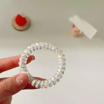 Повязка на голову с телефонной линией, высокоэластичное кольцо для волос, однотонные резинки для волос, милая супер фея, веревка для волос, головные уборы, аксессуары для волос разноцветный