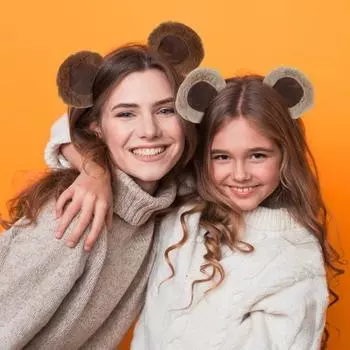 Повязка на голову с ушками бурундука, украшение в виде плюшевого медвежьего ушка, головной убор для девочки, эластичный дизайн, повязка на голову с животной тематикой, макияж, головной убор коричневый