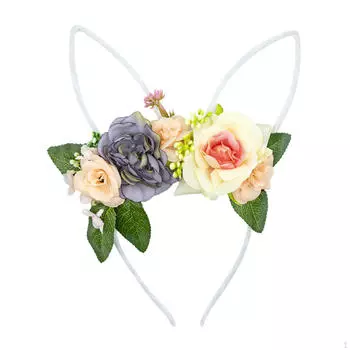 Повязка на голову с ушками кролика — восхитительный аксессуар для волос для сезонных праздников White Yellow