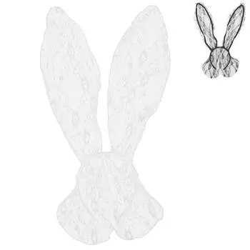 Повязка на голову с ушками кролика, женский головной убор, аксессуар для костюма для вечеринки, косплея, повседневной жизни Black