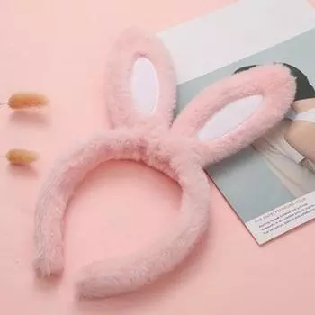Повязка на голову с ушками пасхального кролика, лоскутная цветная мягкая плюшевая обруч для волос, повязка на голову для мытья лица, повязка на голову для девочек, аксессуары для головы