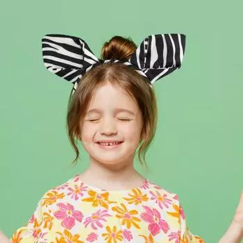 Повязка на голову с ушками зебры, повязка на голову с изображением животных из мультфильмов, сценическая полосатая повязка на голову, удобная посадка, детский головной убор для косплея, реквизит для фотосъемки