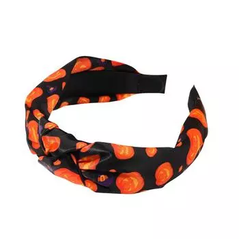 Повязка на голову с узлом в виде тыквы на Хэллоуин Высокая повязка на голову Шпилька для волос Высококачественные аксессуары для волос Cave One Size