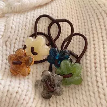 Повязка на голову с весенними цветами 2023 г.: Аксессуар для волос из высокоэластичной коровьей кожи для простоты и элегантности синий