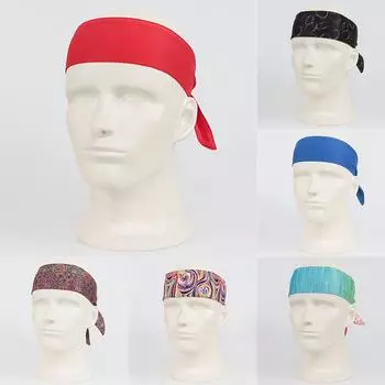 Повязка на голову с завязкой на спине, впитывающая пот, портативная, удобная