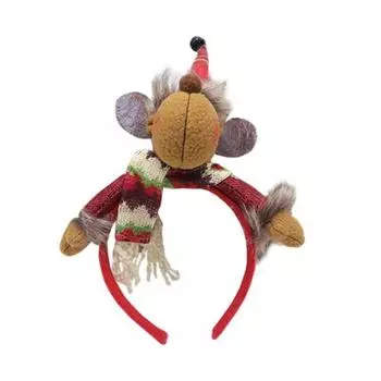 Повязка на голову в стиле ретро для рождественской вечеринки в стиле Санты, Рудольф, 1 шт.