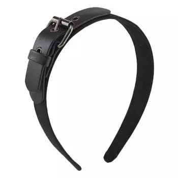 Повязка на голову в стиле рок, повязка на голову из искусственной кожи, готическая диадема, повязка на голову с кожаной пряжкой, повязка на голову в стиле стимпанк, головной убор из искусственной кожи, повязка на голову в стиле панк A