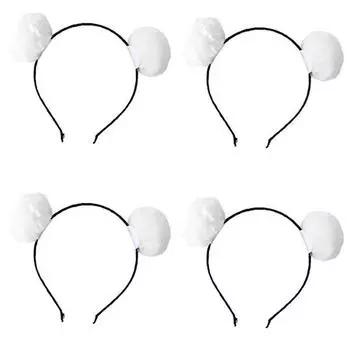 Повязка на голову в виде капли для вечеринки, белая, 4 шт.