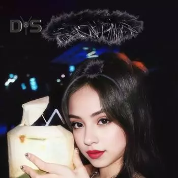 Повязка на голову в виде кольца ангела для взрослых и детей, легкая плюшевая повязка на голову с декором в виде качелей, вечеринки, выступления, фотографии, аксессуары жёлтый