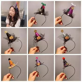 Повязка на голову в виде летучей мыши, повязка на голову с тыквой и пауком, забавный обруч для волос на Хэллоуин, вечеринка F