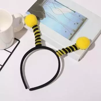 Повязка на голову в виде пчелы на Хэллоуин, рождественскую вечеринку, праздничный обруч для волос в виде пчелы, праздничная вечеринка жёлтый