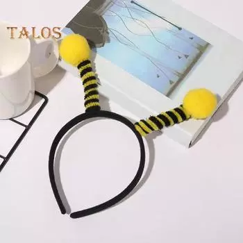 Повязка на голову в виде пчелы на Хэллоуин, рождественскую вечеринку, праздничный обруч для волос в виде пчелы, аксессуары для волос на праздничную вечеринку жёлтый