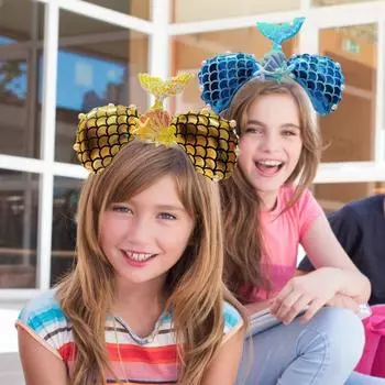 Повязка на голову в виде русалки, вдохновленная океаном, искусственная жемчужная ракушка, ободок для волос для женщин и девочек, очаровательный хвост русалки, головной убор в виде морской звезды, аксессуары для волос U