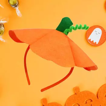 Повязка на голову в виде тыквы на Хэллоуин, обруч для волос для косплея, макияжа, праздников, переодевания Green Vine