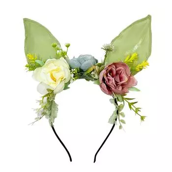 Повязка на голову в виде ушек, пасхальная повязка на голову в виде искусственного цветка One Size