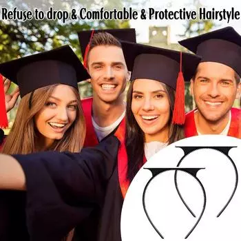 Повязка на голову выпускной кепки, прочная повязка на голову против падения для выпускных шапок, аксессуары для шляп для выпускниц One Size