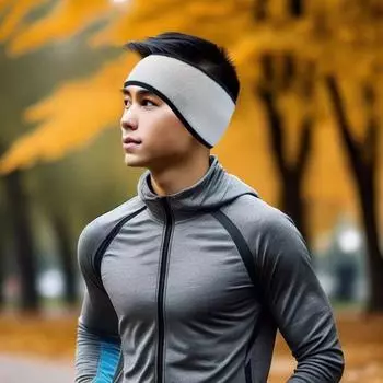 Повязка на голову Yousheng Ponytail для бега, зимние флисовые наушники, противоскользящая защита ушей, высокоэластичная повязка на голову для бега, аксессуар для путешествий на открытом воздухе чёрный