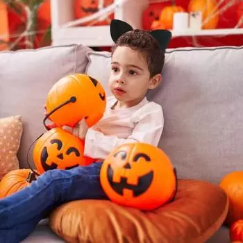 Повязка на голову Yousheng с кошачьими ушками для взрослых и детей, обруч для косплея на Хэллоуин, раскраска лица, универсальные аксессуары для костюмов чёрный