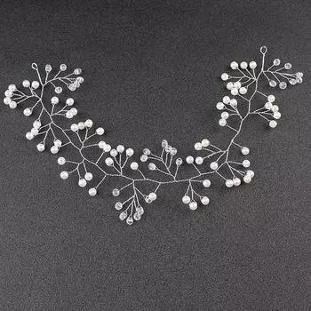 Повязка на голову женская повязка на голову женские аксессуары для волос жемчужная свадебная повязка на голову головной убор оптом белый