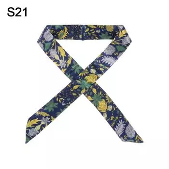 Повязка на запястье/пояс, повязка на голову, маленький шелковый шарф, шейный платок, декоративная лента, шарф, лента для ручки сумки S21 (2Pcs)