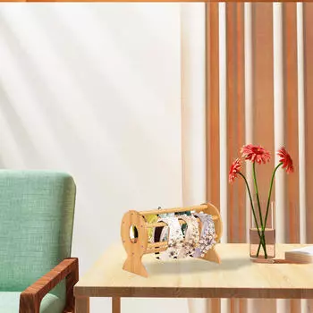 Повязка-органайзер для ювелирных изделий деревянного цвета Премиум-подставка для повязки на голову для волос