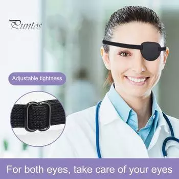 Повязки на глаза для детей, гибкий дизайн, удобные защитные покрытия для глаз, универсальный уход за одним глазом, приятная для кожи защита глаз для детей чёрный